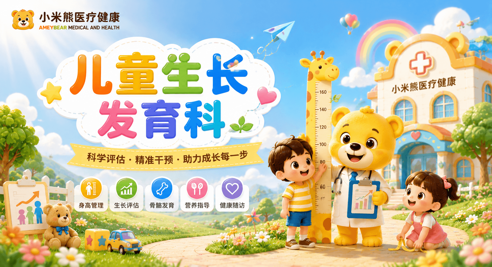 生长发育科，矮小症评估，性早熟检查，骨龄测定，儿童身高管理，生长激素激发试验，肥胖症干预，佛山